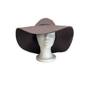 Packable Gray 100% Wool  Floppy Hat O/S  Vacation‎ Travel old money lagenlook